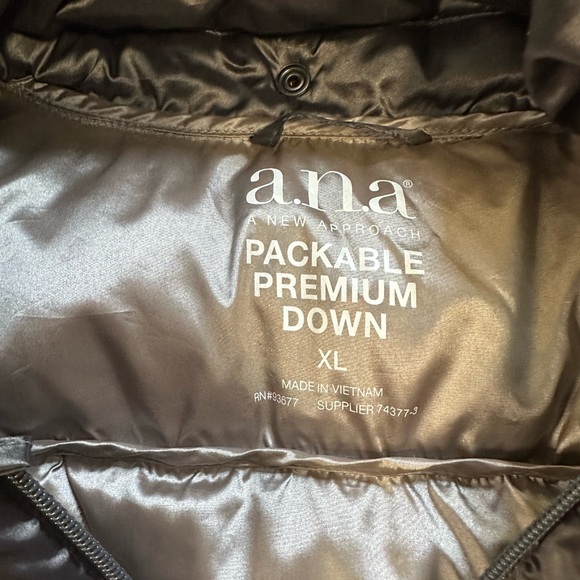 Dark gray puffer jacket Ana Down winter coat women’s XL  #pufferjacket - Picture 2 of 9